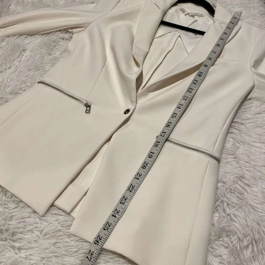 Veronica Beard Iconic Scuba Dickey Blazer Jacket in White Size 6 - Image 5