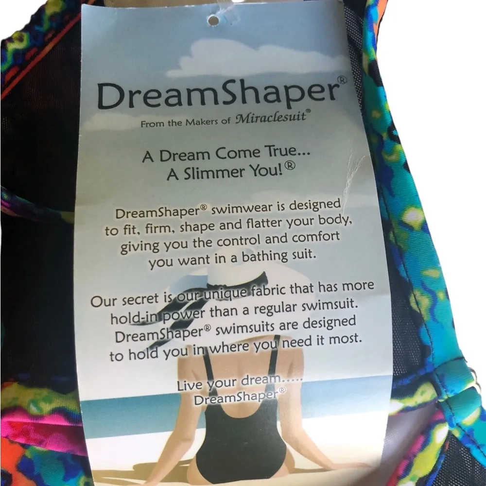 DreamShaper by  Olivia Tankini Swimsuit with Skirt Sz 10 Colorful - Image 9