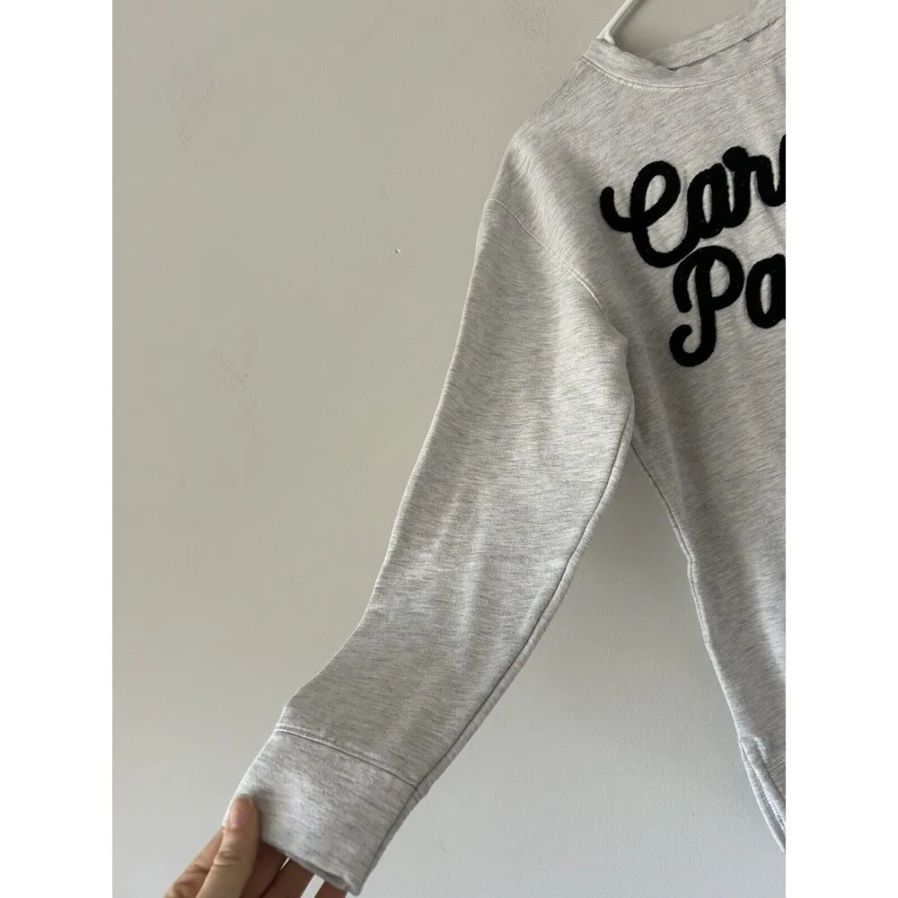 Women’s NFL Carolina Panthers Gray Sweatshirt Embroidered Lettering Size Small - Image 4