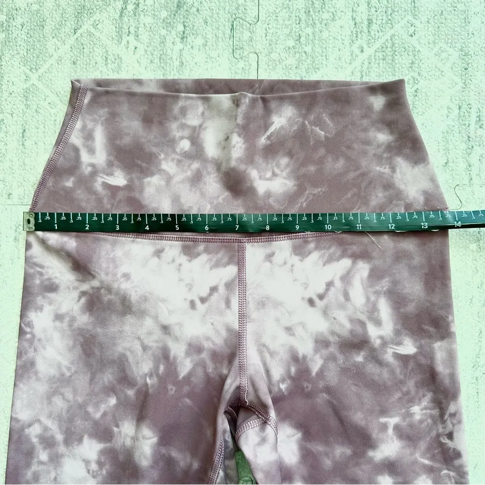 90 Degree by Reflex Ankle Cut Tie Dye Mauve High Waisted Athletic Legging Size S Purple - Image 10