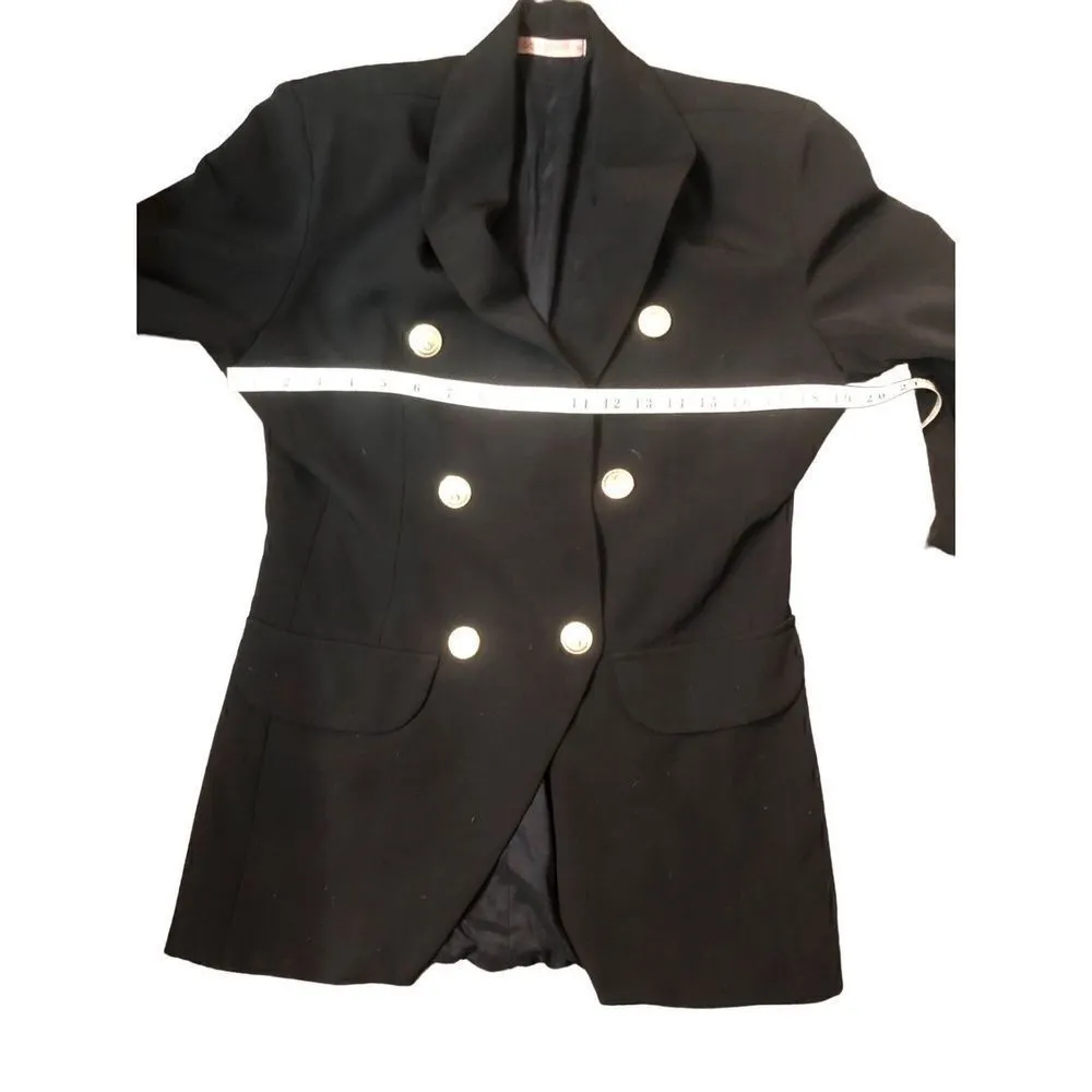 Inffinity Store black dressy blazer with gold accent buttons with infinity symbo Size undefined - Image 7