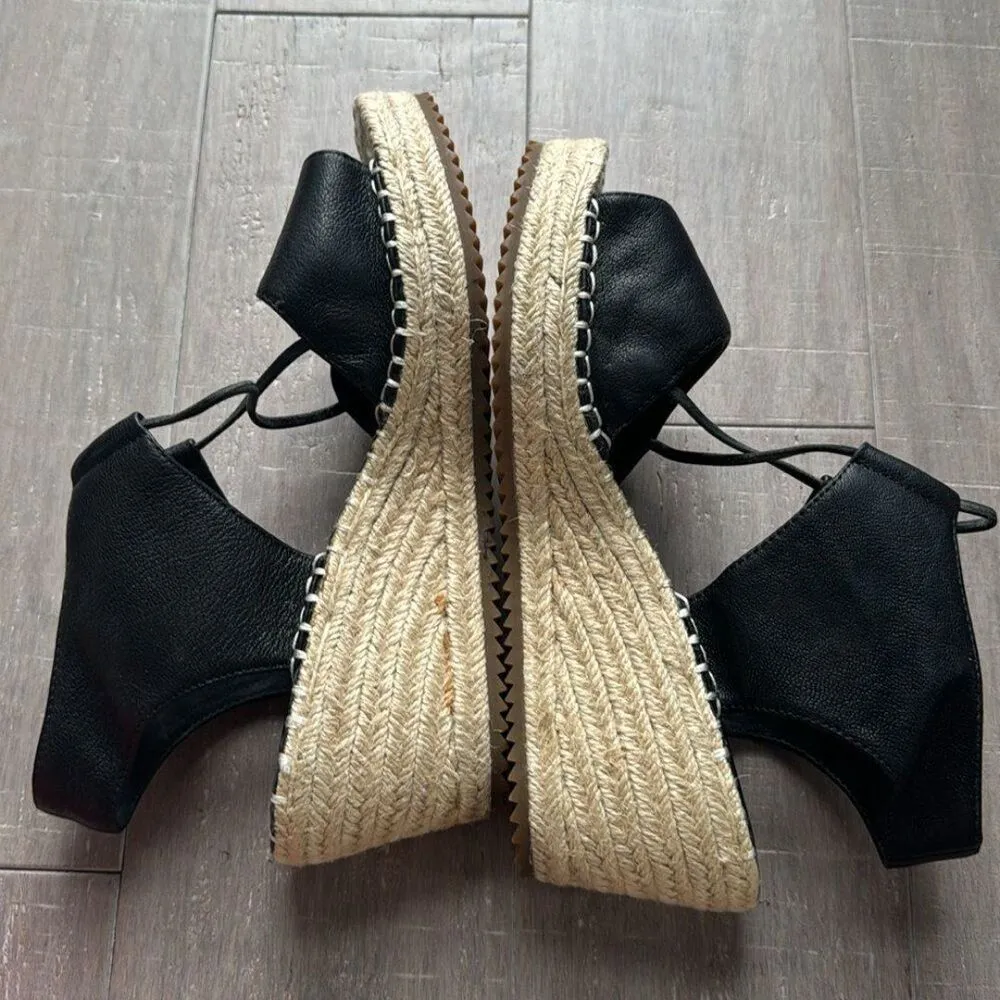 Eileen Fisher Agnes Suede Espadrille Wedge Sandal Shoes Women's Size 7.5 - Image 6