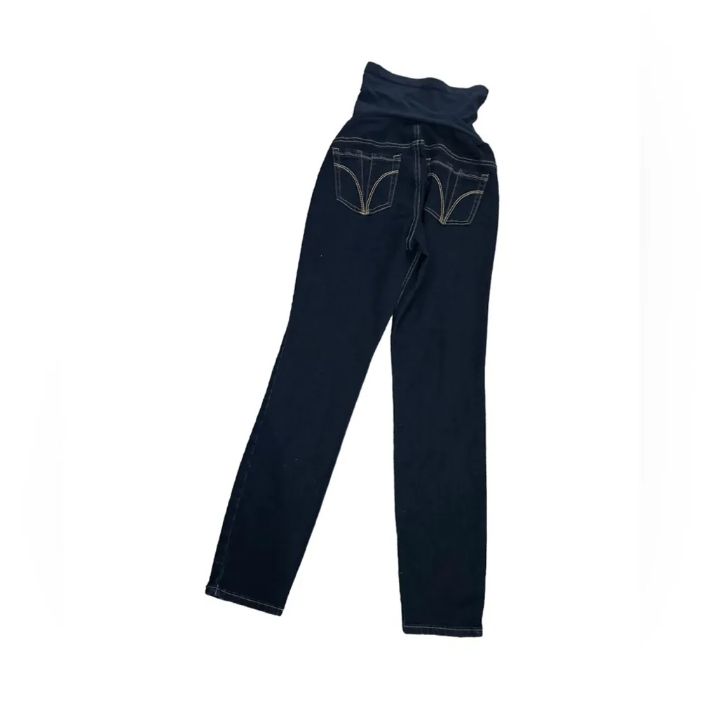 Indigo blue maternity jeans - Image 2