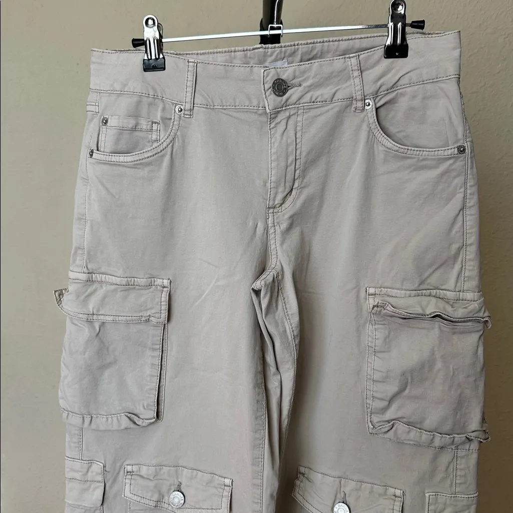 Garage‎ Carter low rise Cargo Bottoms pants straight leg pockets wide leg size 3 - Image 2