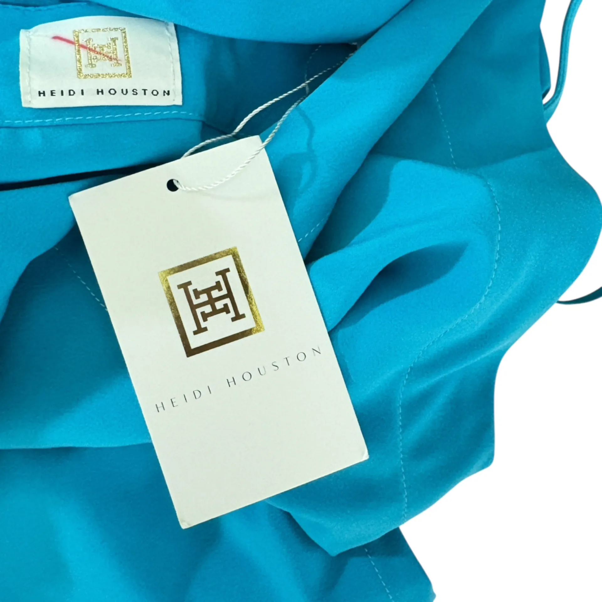 HEIDI HOUSTON blue strappy midi slip dress M Size M - Image 4