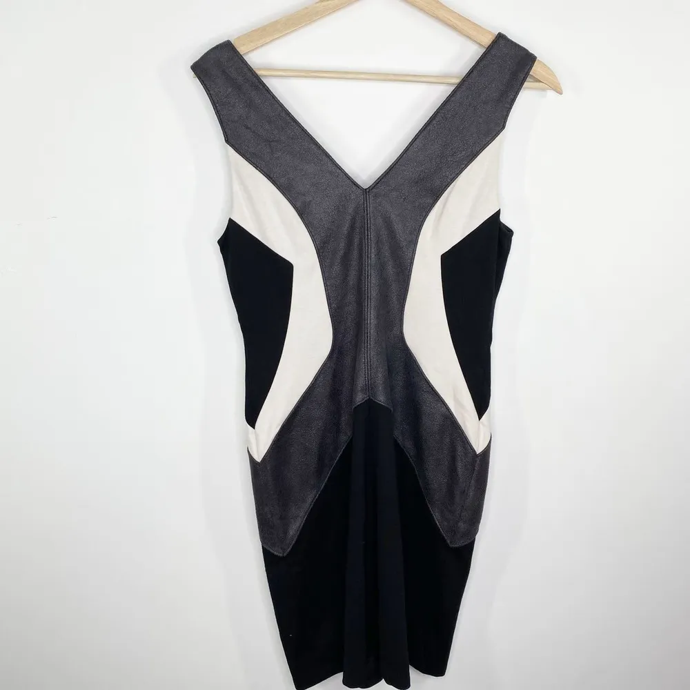 Bailey 44 Candela Black White Grey Textured Bodycon Dress Women's Size Small S - Image 3