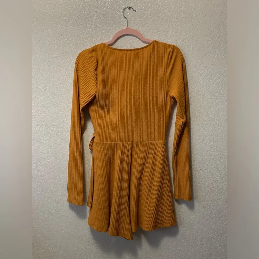 Urban Outfitters Honey Gold Faux Wrap Romper! - Image 4