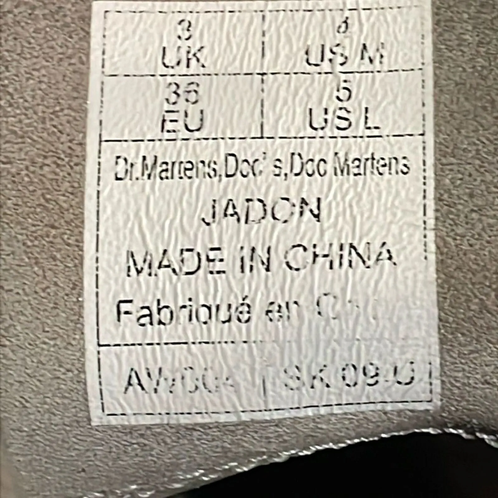 Dr Martens White Jadon Leather Boot Unisex Size 5W 4M EU36 - Image 2