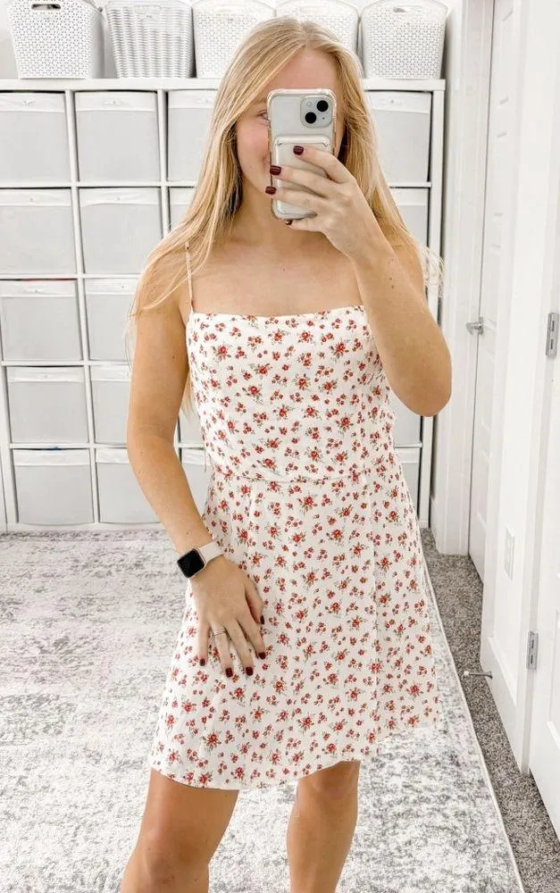 Reformation Bisque Floral Dress Colette - Image 2