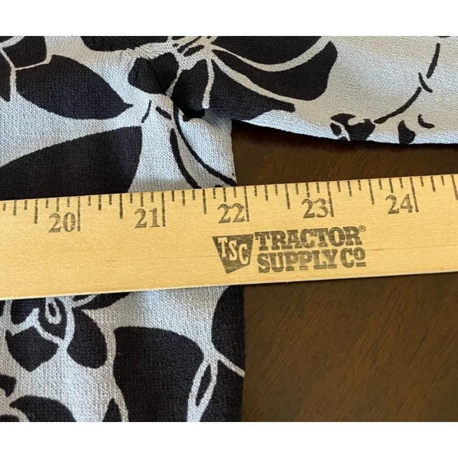 Vintage Anne Klein Womens 2X Blue Floral Button Up Cardigan Sweater Fairy Preppy - Image 4