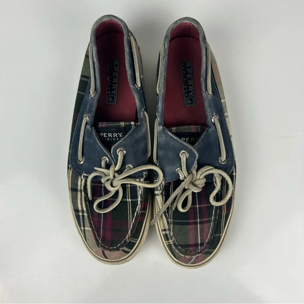 Sperry Top sider blue plaid boat shoes women’s size 6.5 - Image 5