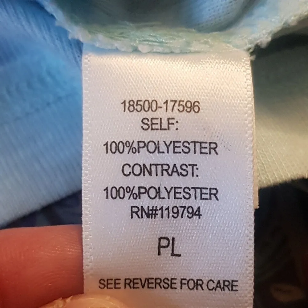 One world Blouse Top Sz Petite Large Lace Sleeveless Easter Crochet High Low - Image 9