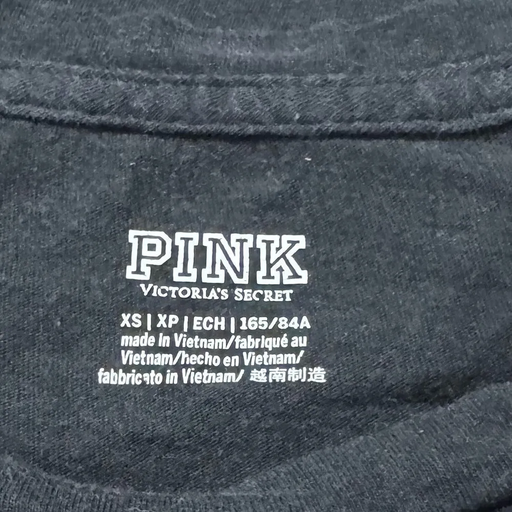 Victoria’s Secret PINK Embroidered Pizza Tee Shirt Women’s XS - Image 2