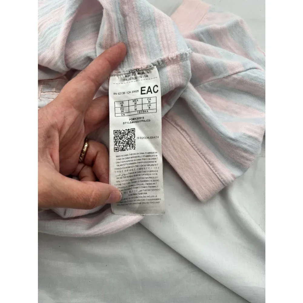 Guess x‎ A$AP Rocky Striped Pastel Crop Top - Pink/Blue - Size M - Image 7