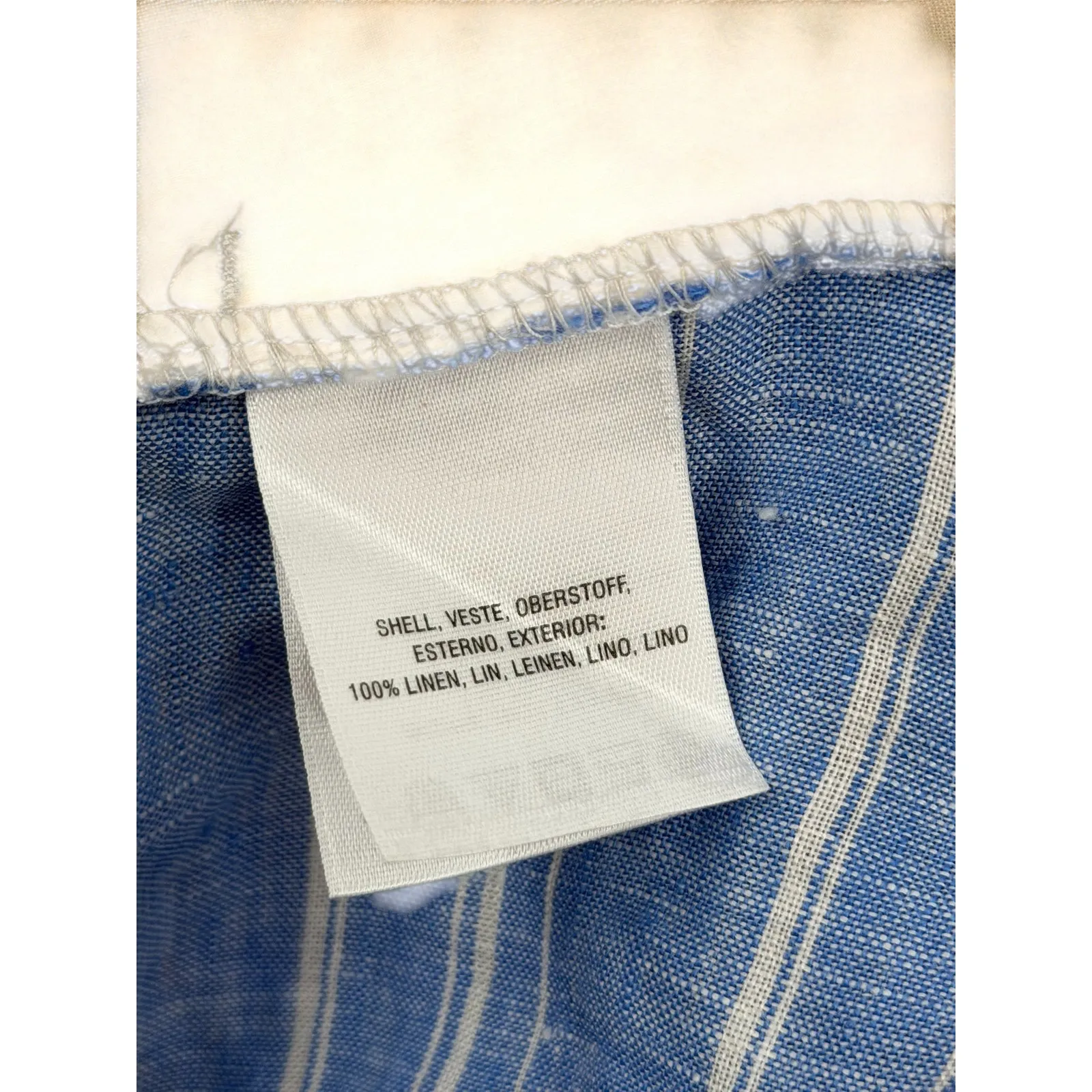 Anthropologie Ett Twa 0 blue and white striped wide-leg linen pants trousers xs - Image 7