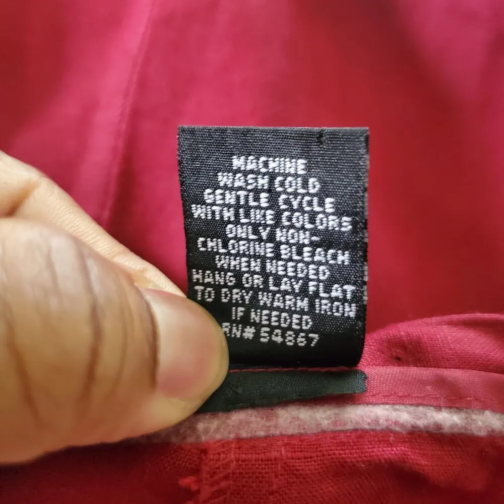 New York & Company Maroon Lightweight Long Linen Circle Skirt Size 14 Red - Image 7