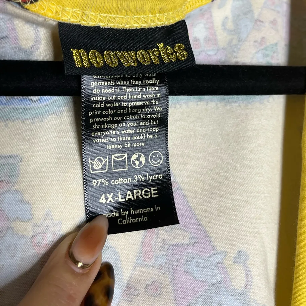 Rare Nooworks Sonny Suit one-piece jumpsuit in a yellow "Dog Party” size 4X - Image 7