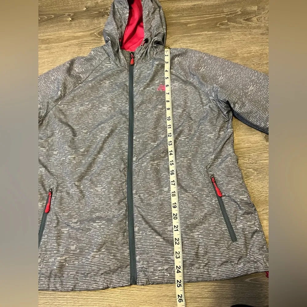 New Balance Lightweight Windbreaker Jacket Women’s Size L Gray Pink Full Zip - Image 4