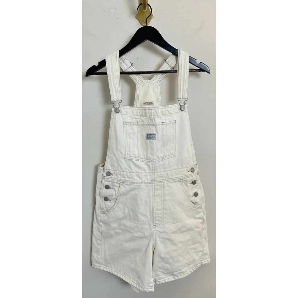 LEVI'S Denim Utility Shortalls in Wash Truth Slip Size Medium - Image 3
