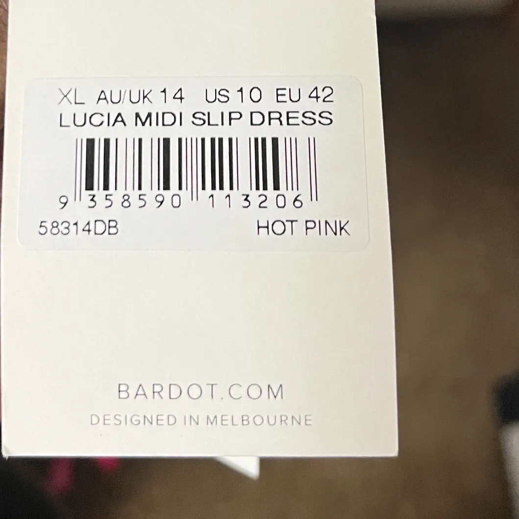 Revolve Bardot Lucia Midi Slip Dress Womens 10 Hot Pink Party Wedding Hoco - Image 5