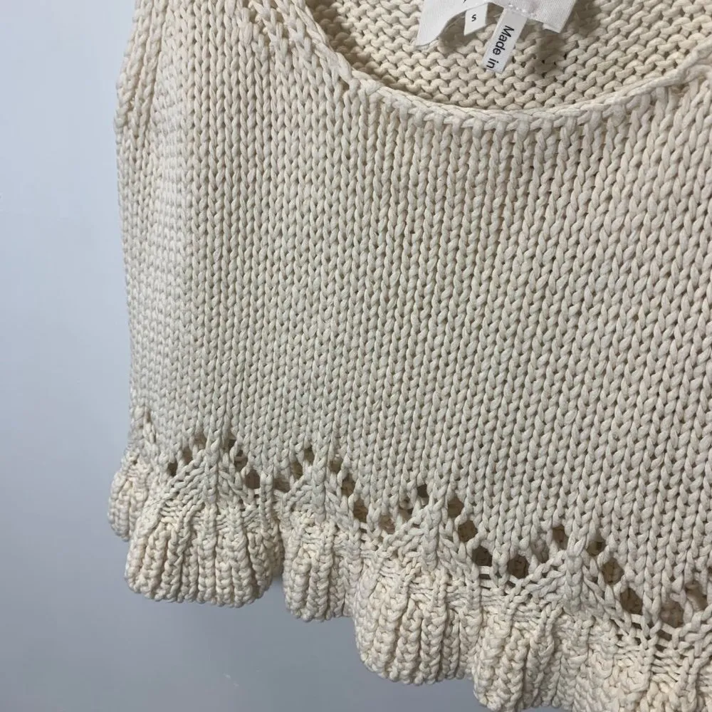 Sena cropped knit tank ivory - Image 4