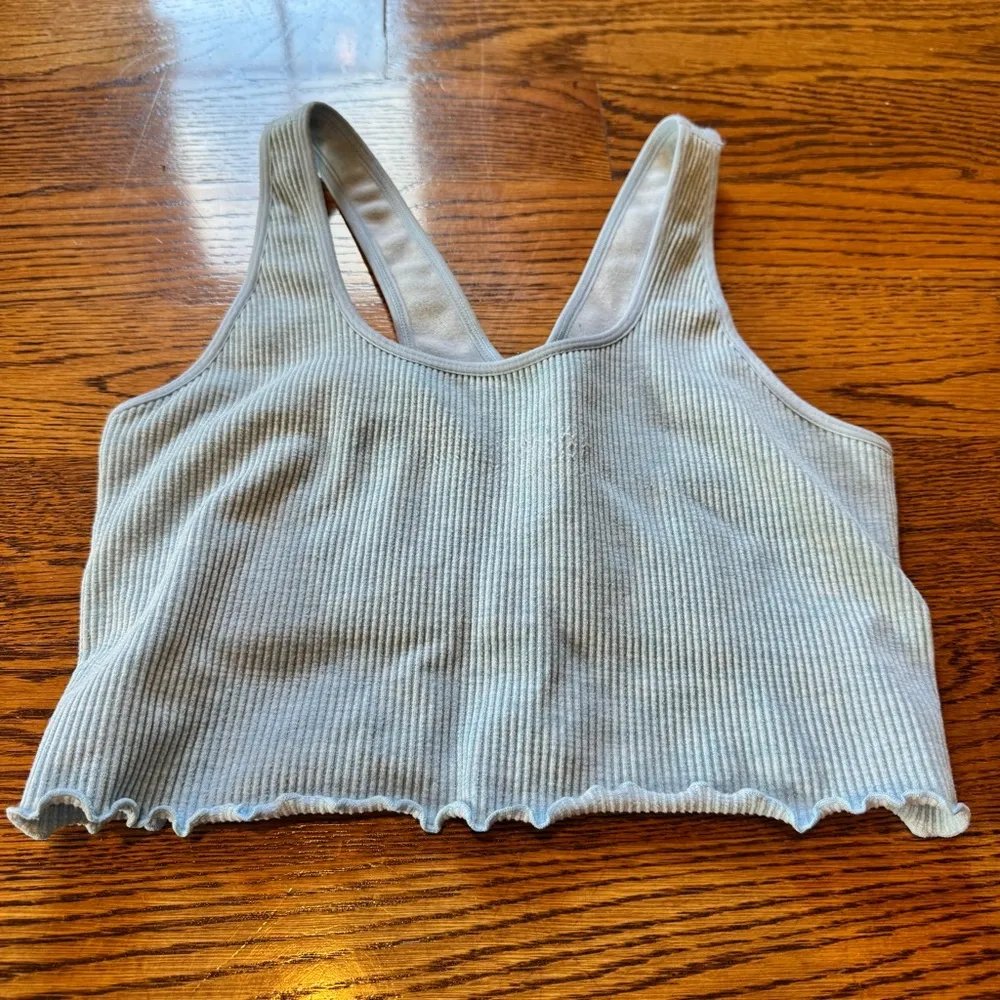 Spiritual Gangster Amor Crop Top Pastel Blue - Image 3