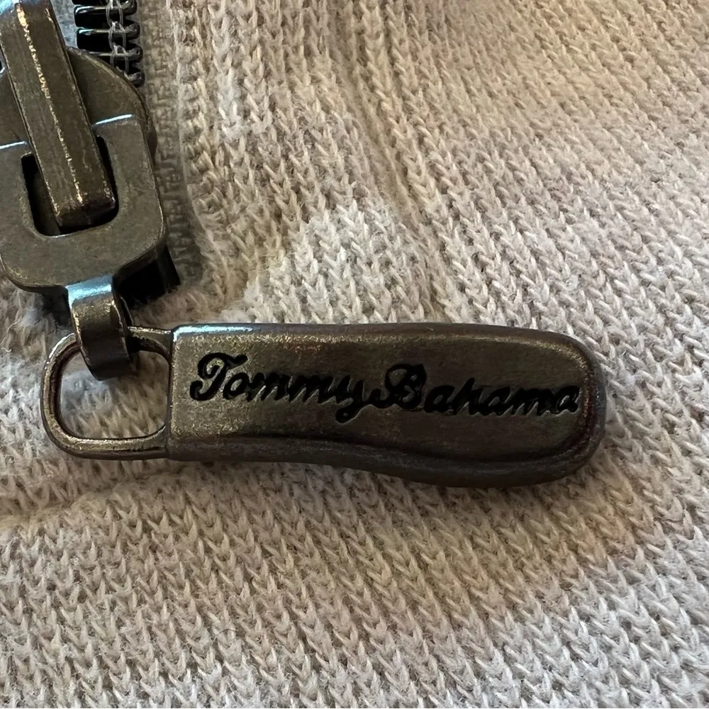 Tommy Bahama Men’s Large Coconut/Cream Half-Zip Sweater - Image 3