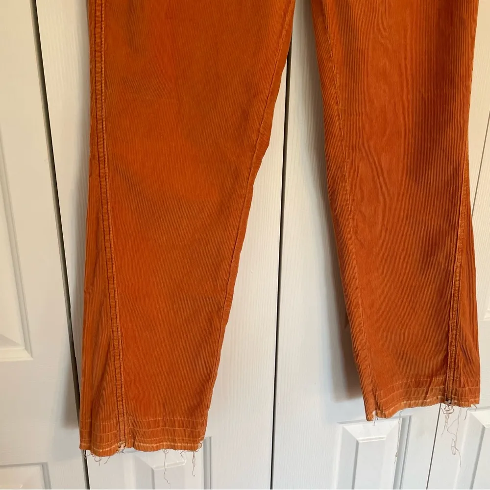 We the Free Orange Corduroy Straight Leg Pants Cargo Sz 30 - Image 5