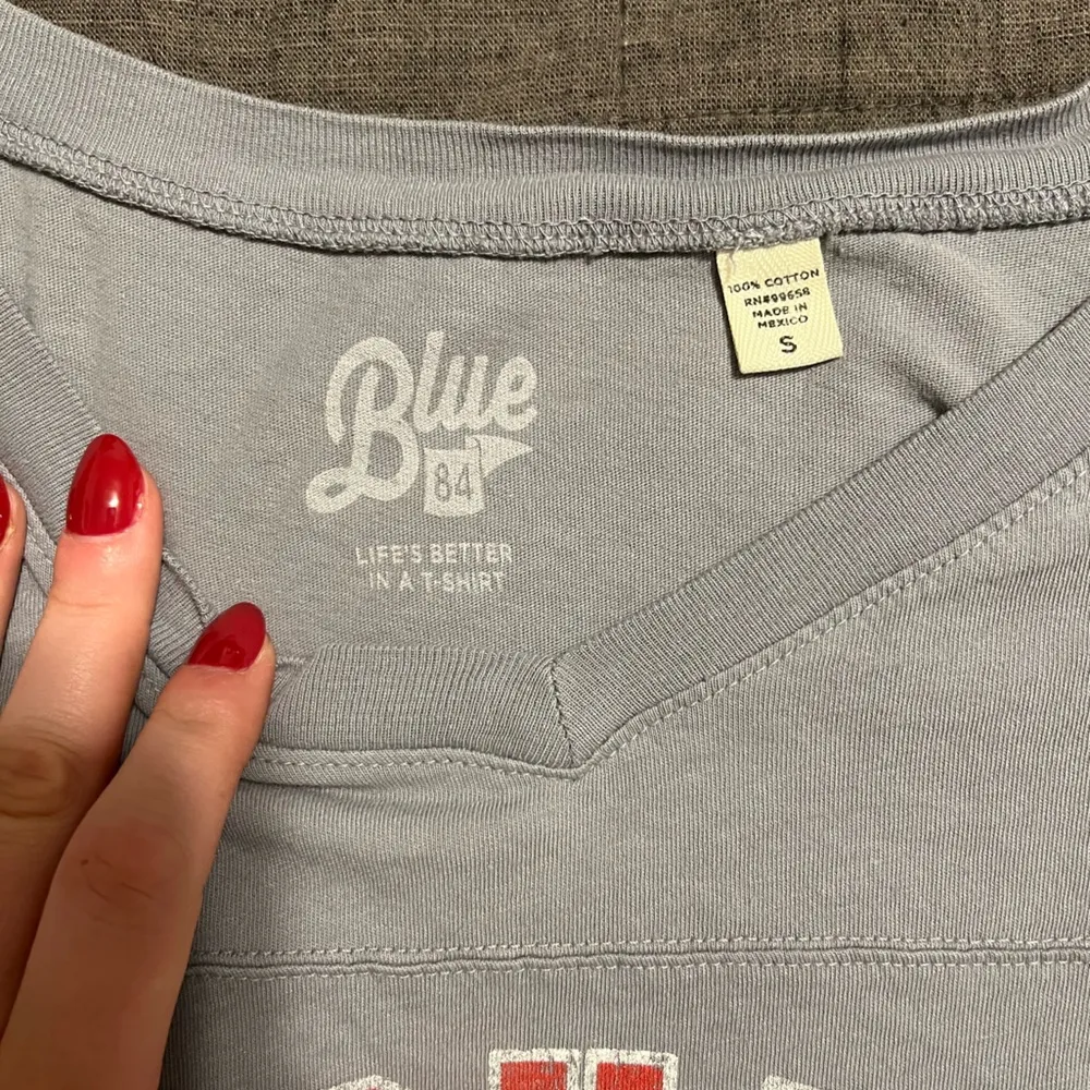 BLUE 84 HUSKER CROPPED WOMENS TEE - Image 2