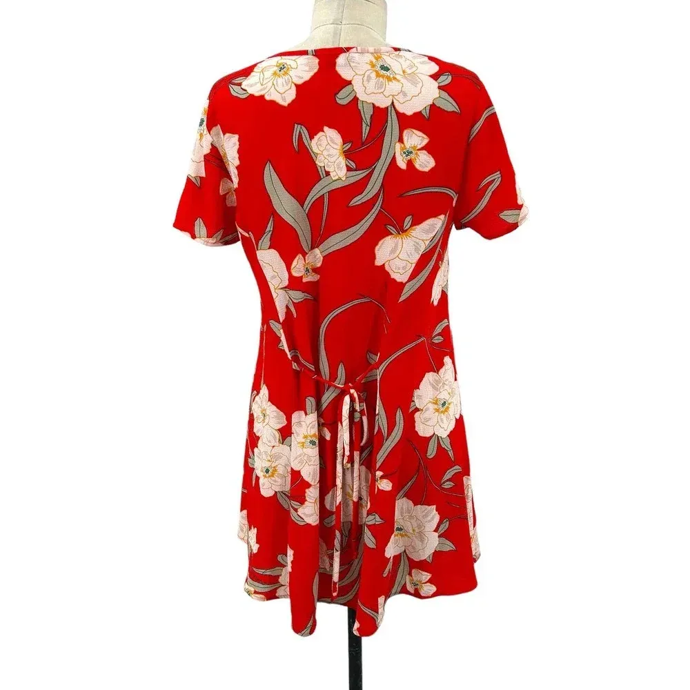 Show Me Your‎ Mumu Bennett Babydoll Dress Southern Red Pebble Floral Size Small - Image 7