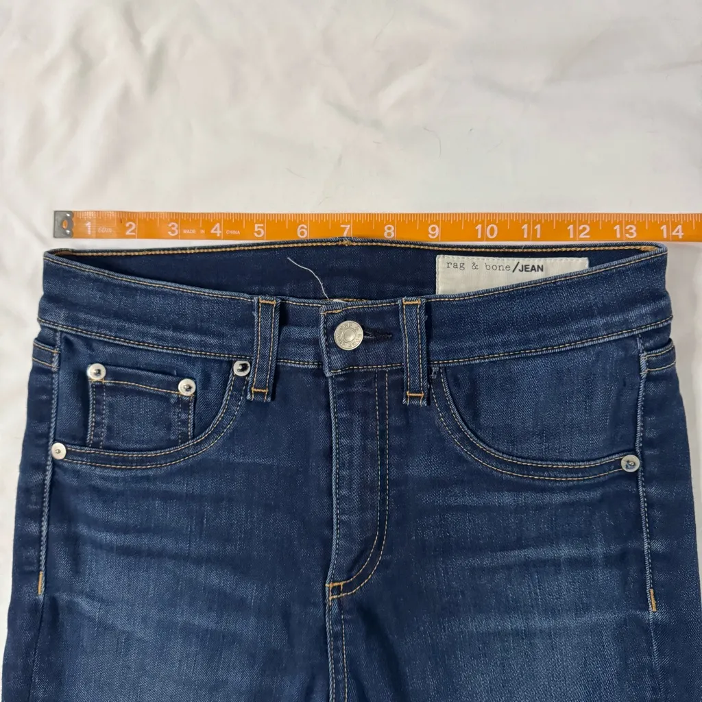 Rag & Bone Women High Rise Skinny Dark Wash Jeans Size 26 Stretch Casual Boho - Image 2