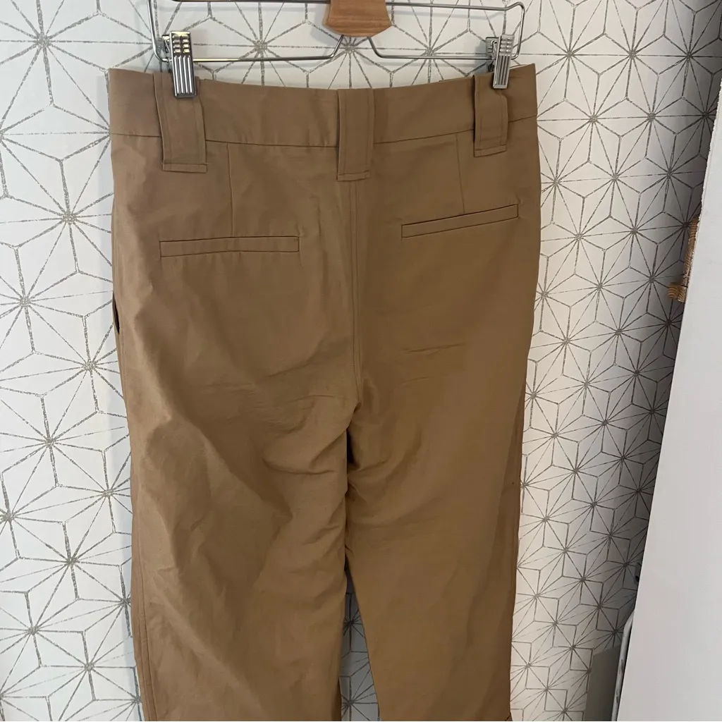 Ganni Drapey Pleat Loose Brown Trouser Pant - Image 9