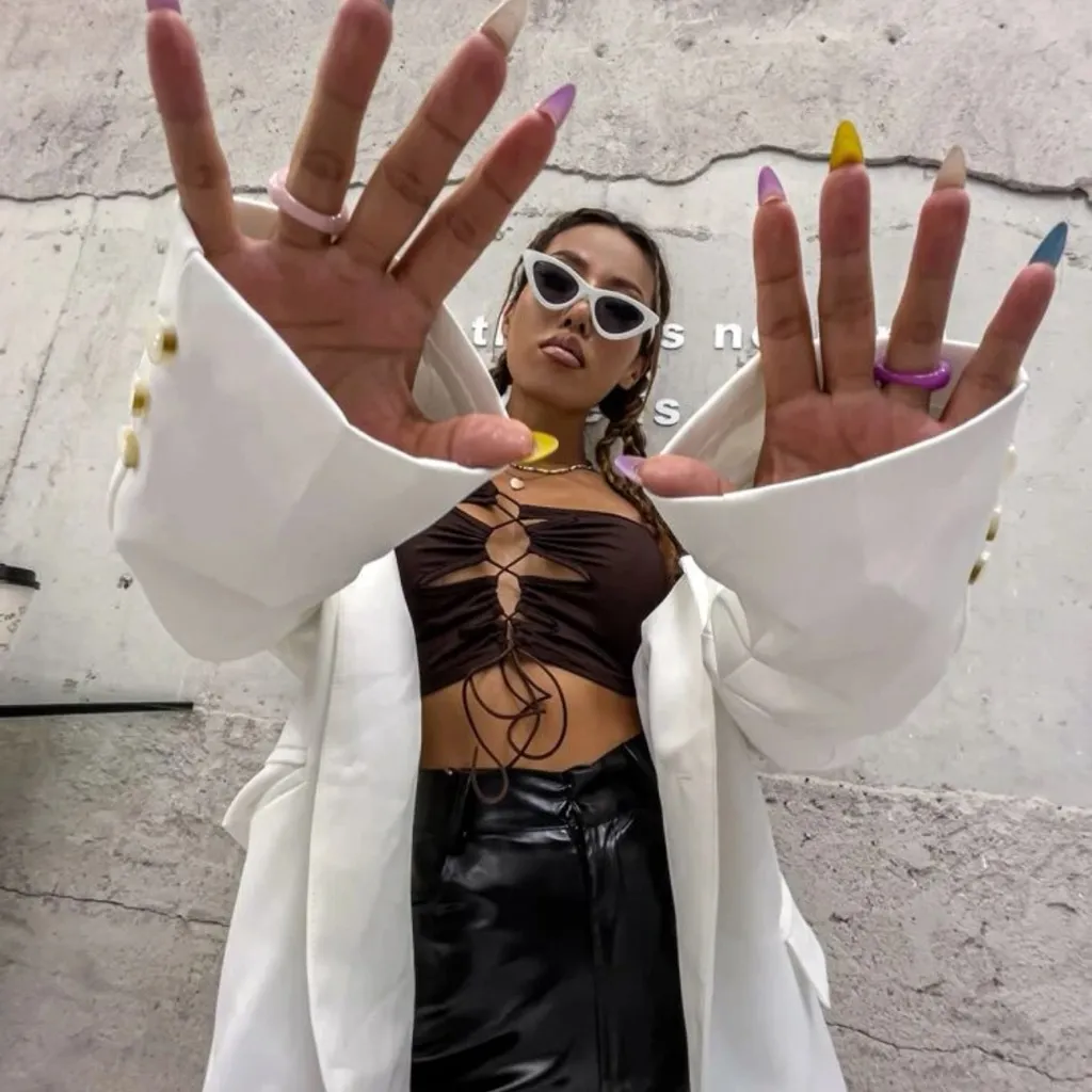 MOVING SALE One shoulder brown crop top - Image 7