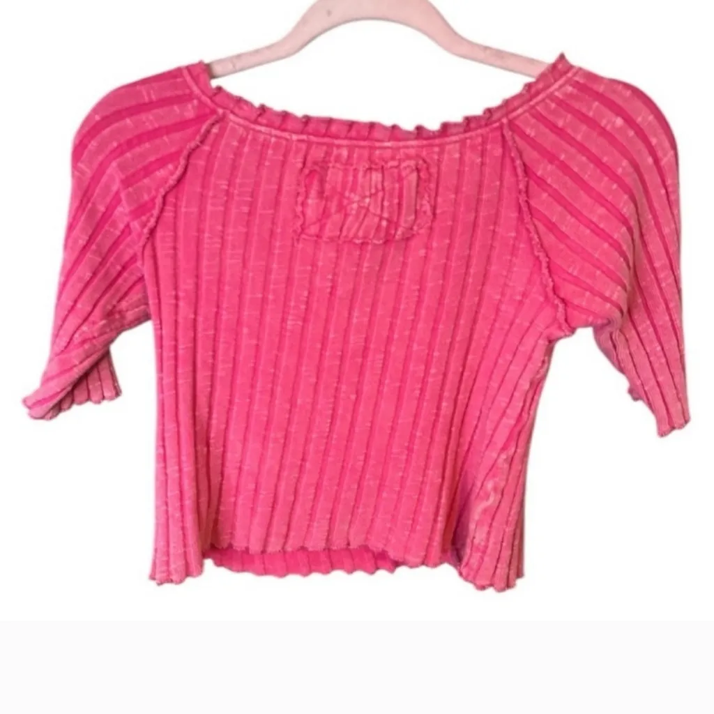 We The Free Meant To Be Ribbed Tee in Pink sz M NWT - Image 4