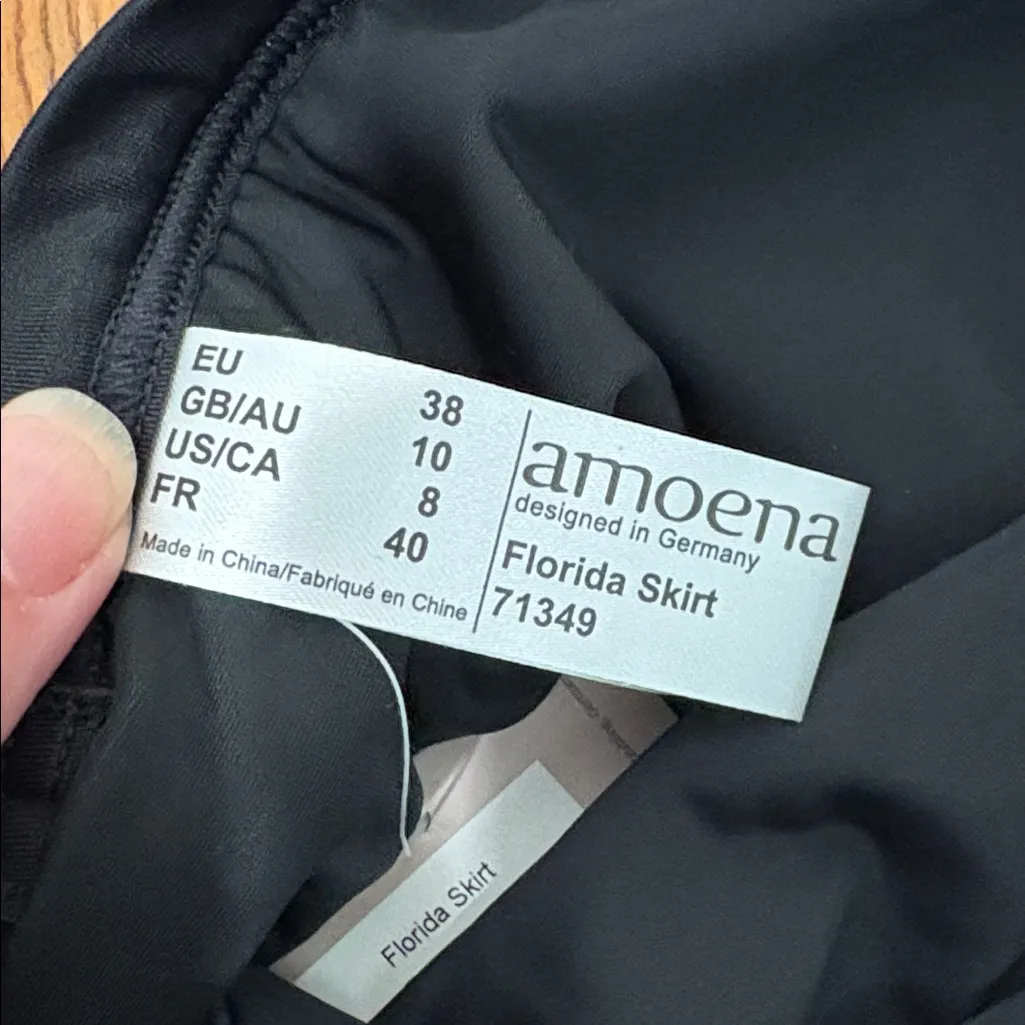 Amoena Florida Pocketed blouson tanikini & skirt Swimsuit Black size 8 cup C NWT - Image 4