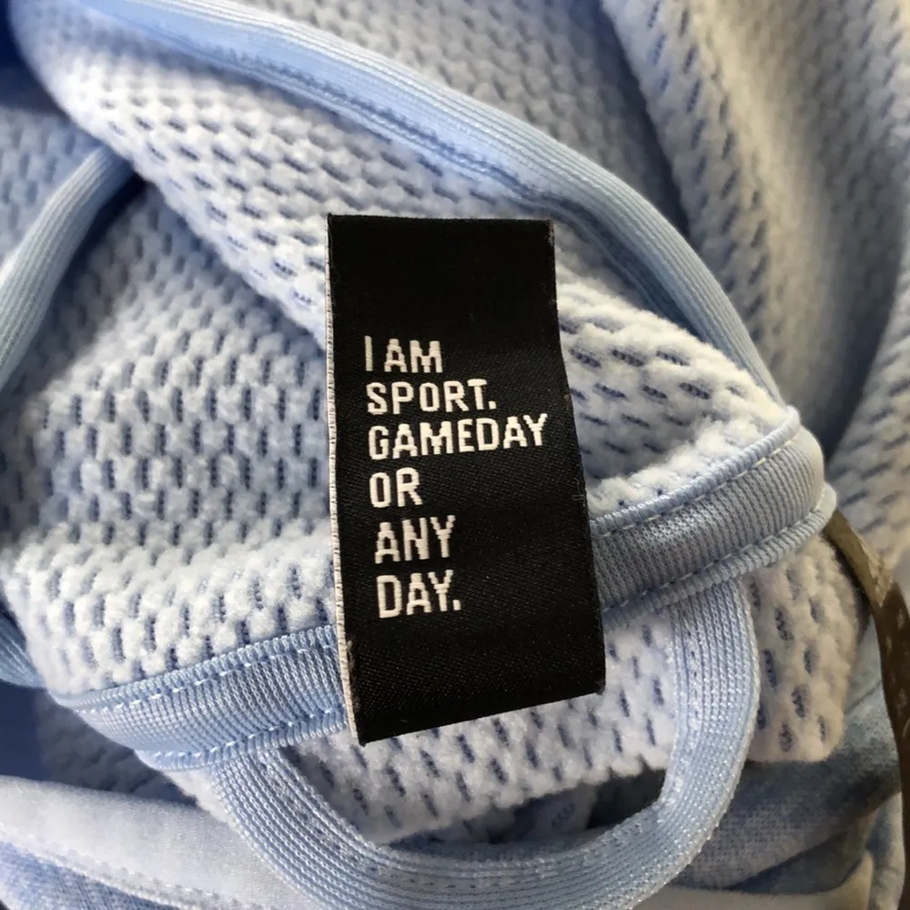 Adidas Logo Hoodie Sweatshirt Light Blue L - Image 7