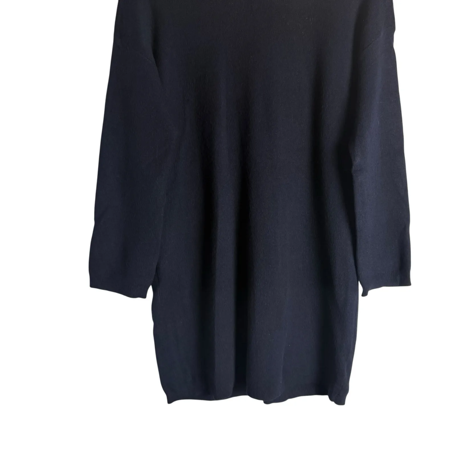 Pomander Place Tuckernuck Knit Navy Sleek Tunic Sweater Mini Dress Small Blue - Image 4