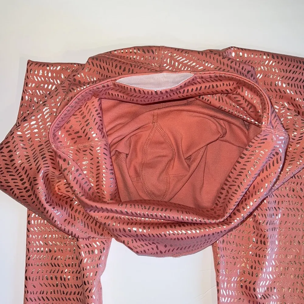 Glyder High Power leggings pink stretch elastic waistband pocket full length SM - Image 11