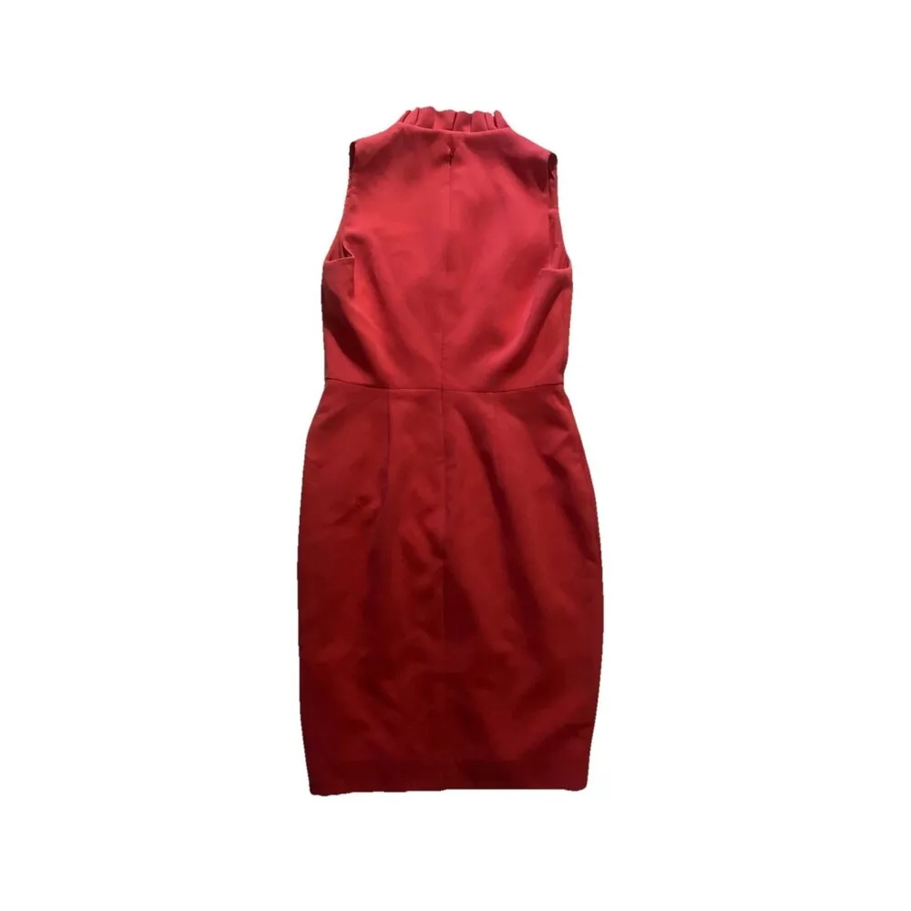 Black Halo Antoinette Sleeveless Stretch Crepe Sheath Dress Pink 8 - Image 3