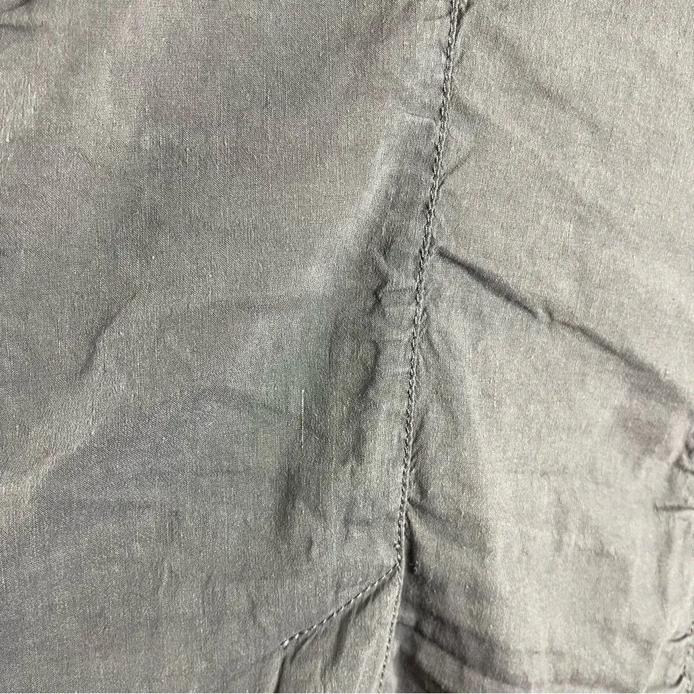 Eileen Fisher Blazer Women's Small Grey Linen Cardigan Front Pockets Stretch - Image 7