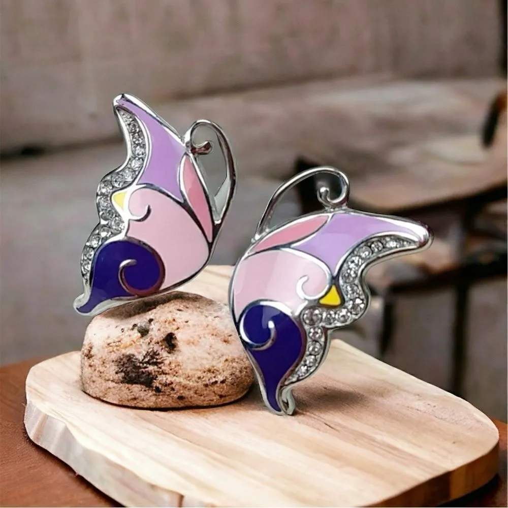 Butterfly Ring Statement Silver Size 10 - Image 2