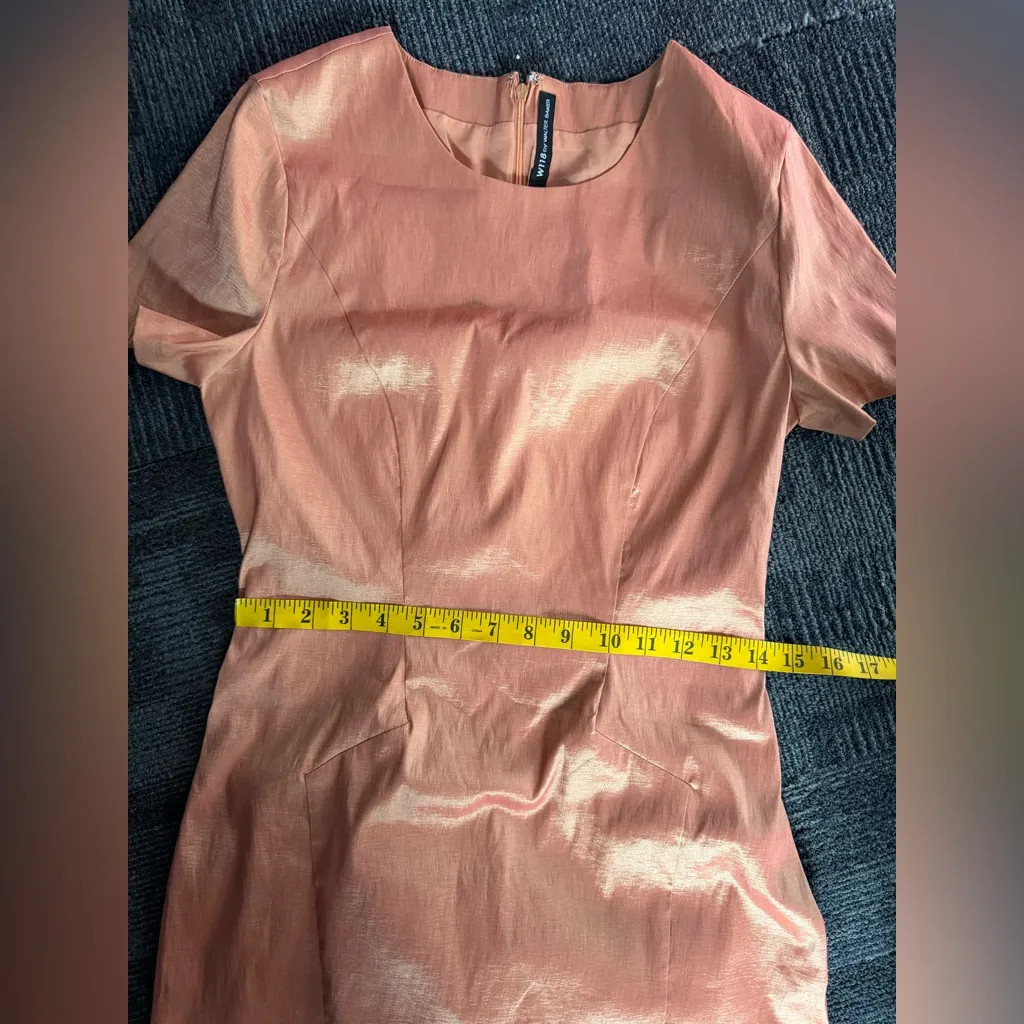 W118 WALTER BAKER, women’s dress  Copper Satin, Fitted Lined SIZE M, NWOT - Image 11