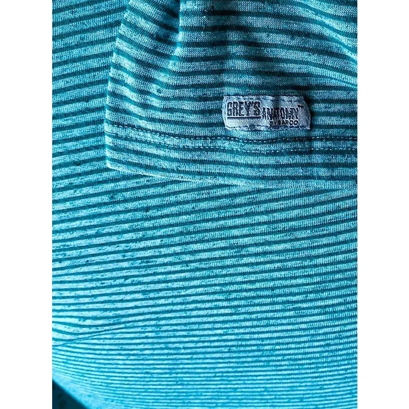 GREY'S ANATOMY Official ABC Studios Green Striped Women's Scrub Shirt Top Size undefined - Image 4