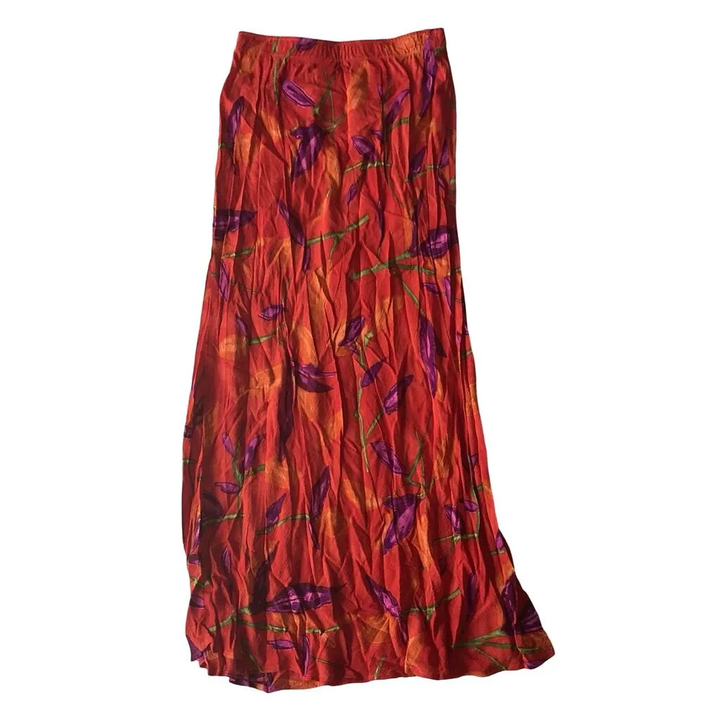 S.L.Fashions Floral Skirt Set Red Size 8P - Image 12