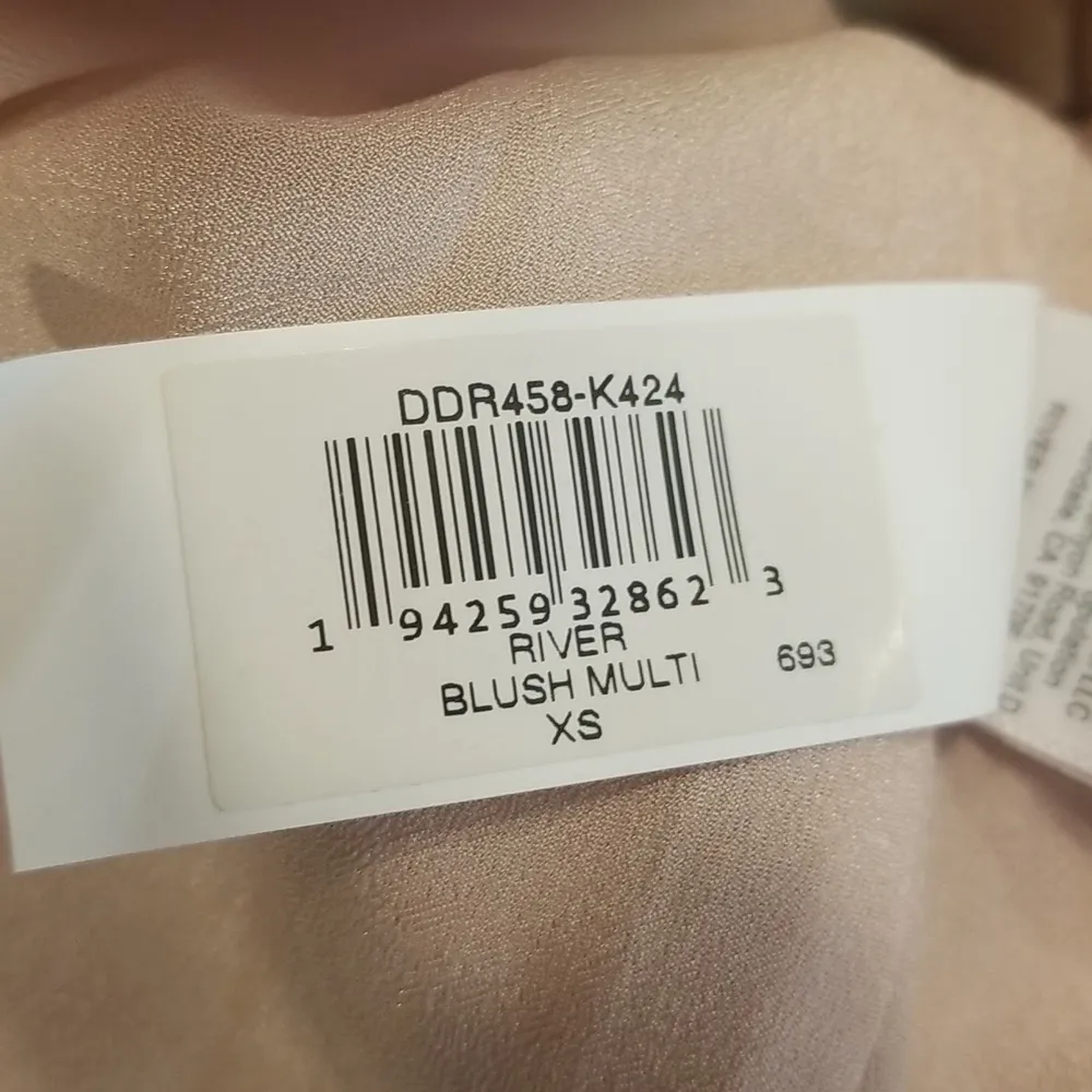 💕DRESS THE POPULATION💕 River Off the Shoulder Tiered Hem Dress ~ Blush XS NWT - Image 15