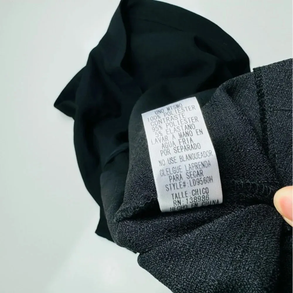 ANGL‎ Black Sheer Lace Embroidered Fit And Flare Dress Size Small - Image 8