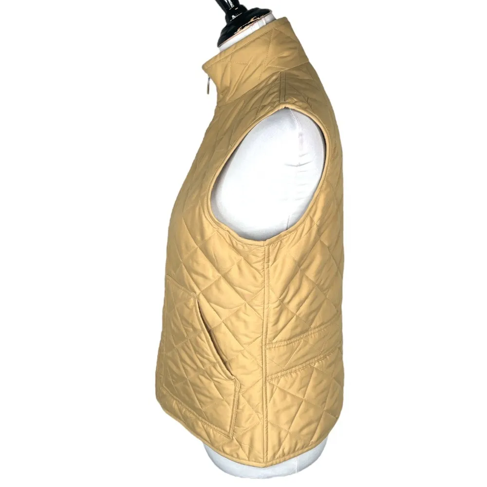 Chaps Quilted Vest Tan Size Small - Image 4