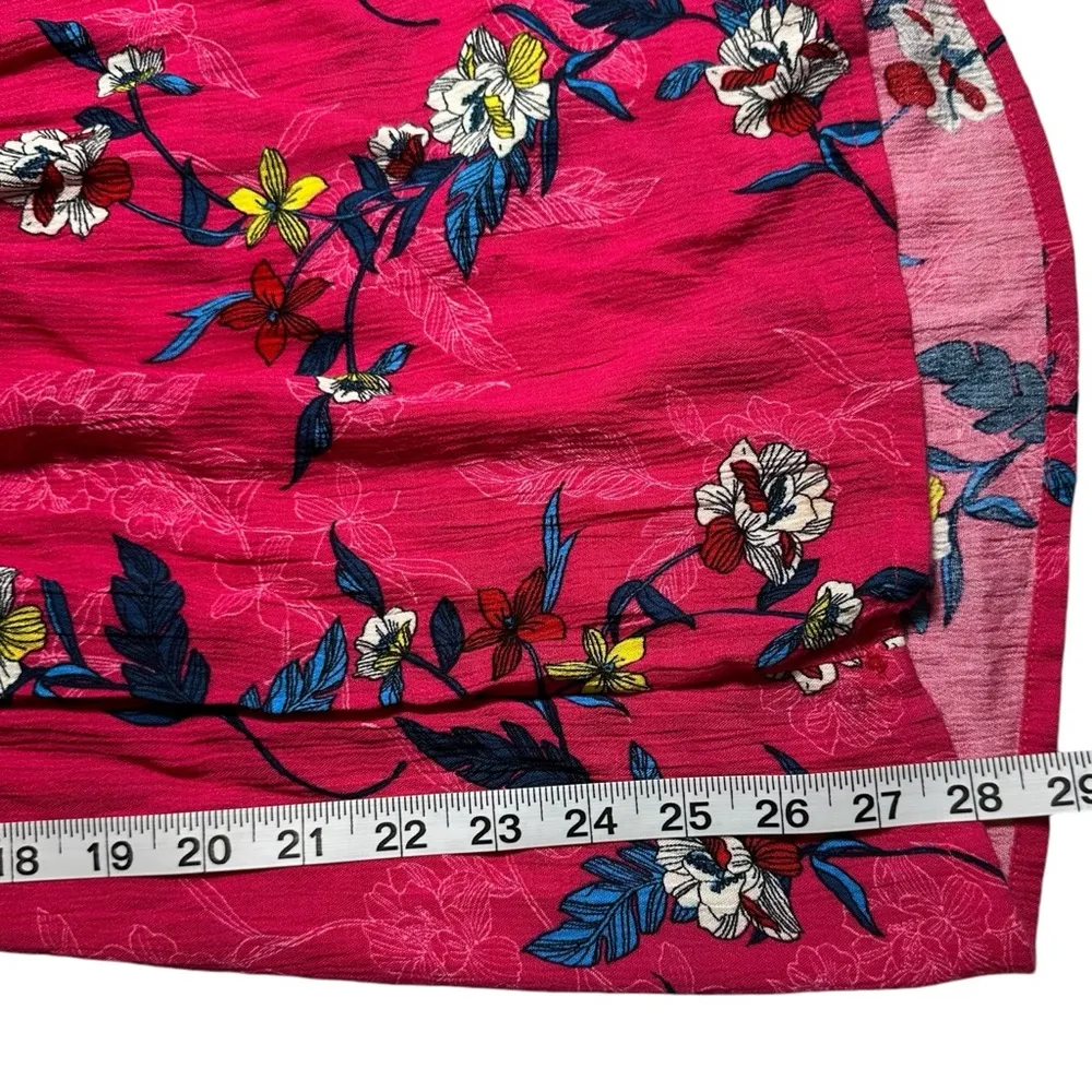 Pink Sleeveless Tropical Floral Pink Romper Medium - Image 13