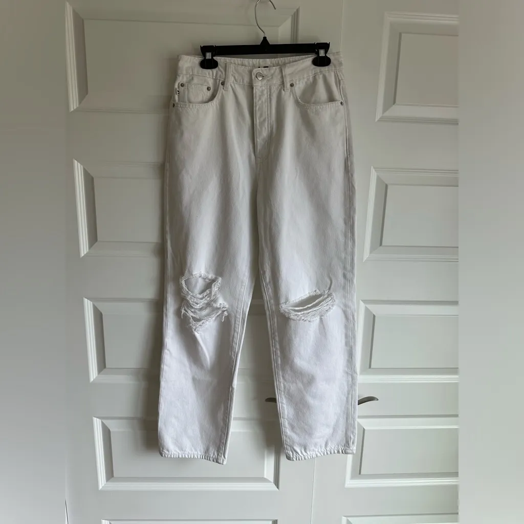 Lovers + Friends Ryan High Rise Straight‎ Jean- white - Image 4