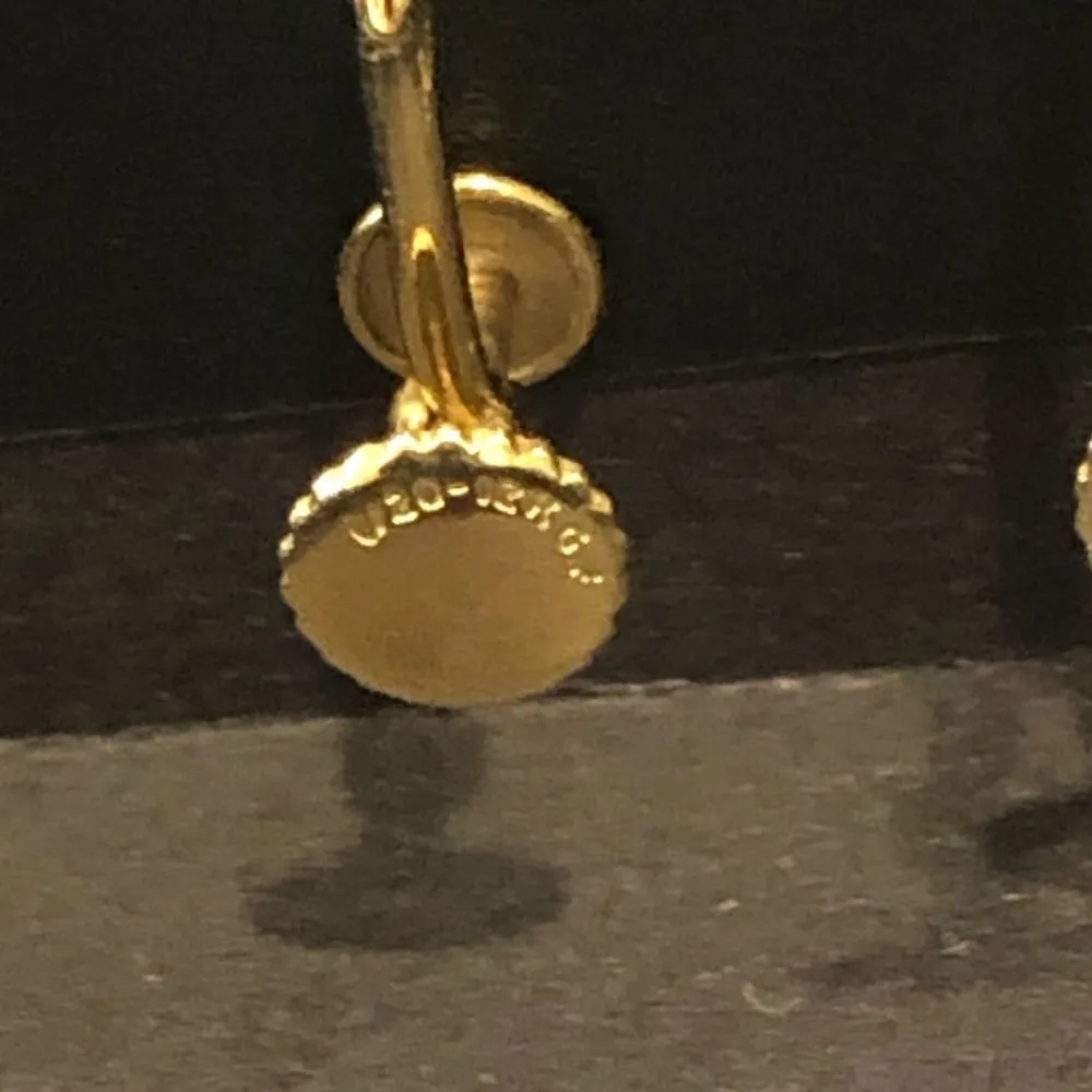 12K Victorian Black and White Lady Cameo Earrings With Gold Frame and Backings - Image 5